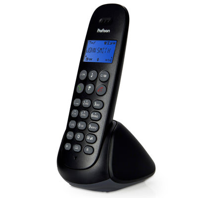 Profoon PDX5530 - DECT-Telefon mit Anrufbeantworter und  4 Mobilteile, schwarz